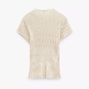 Zara Cream Pleated Blouse